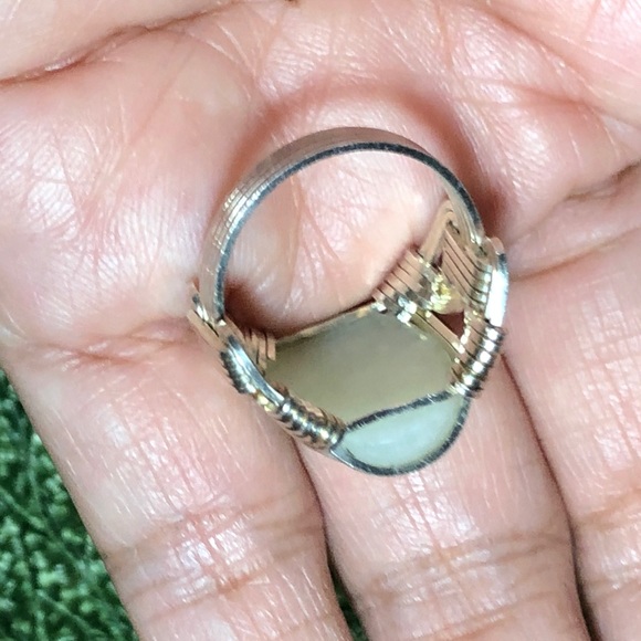 🍀WIRE WRAP JADE RING🍀 - Picture 7 of 8